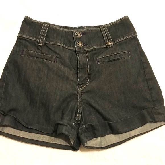 Rich & Skinny Pants - Cute Rich & Skinny dark blue denim shorts (4/27)